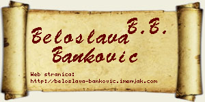 Beloslava Banković vizit kartica